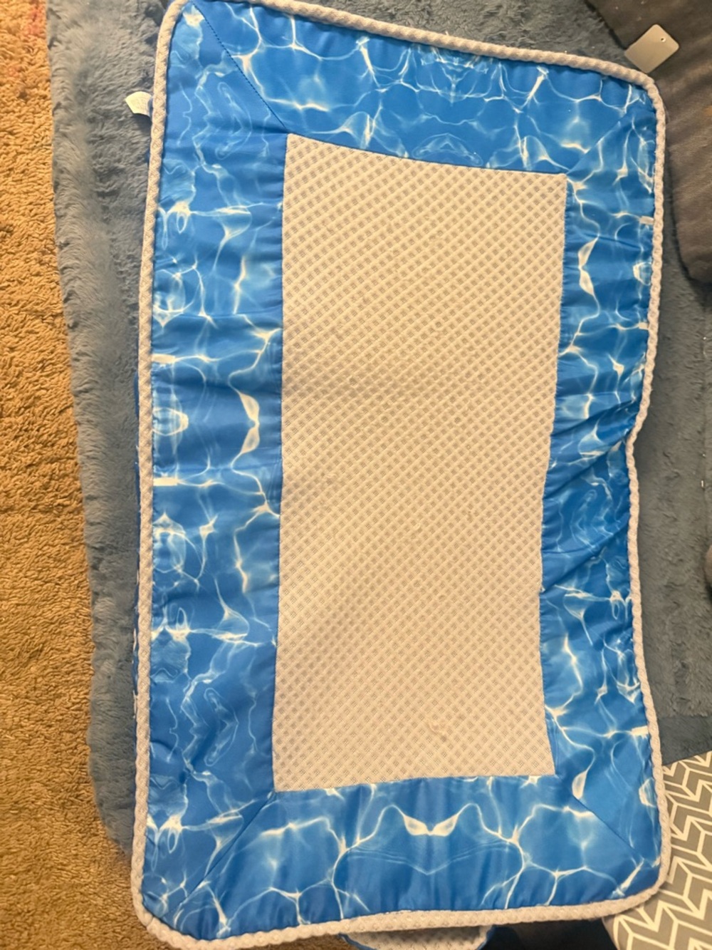 Blue Water Print Pet Cooling Mat